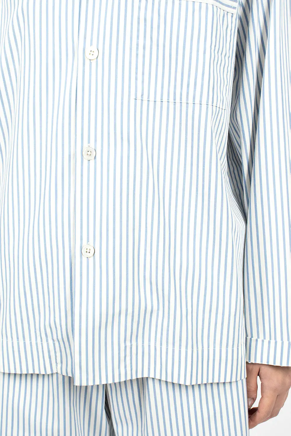 Poplin Pyjama Shirt Placid Blue Stripes