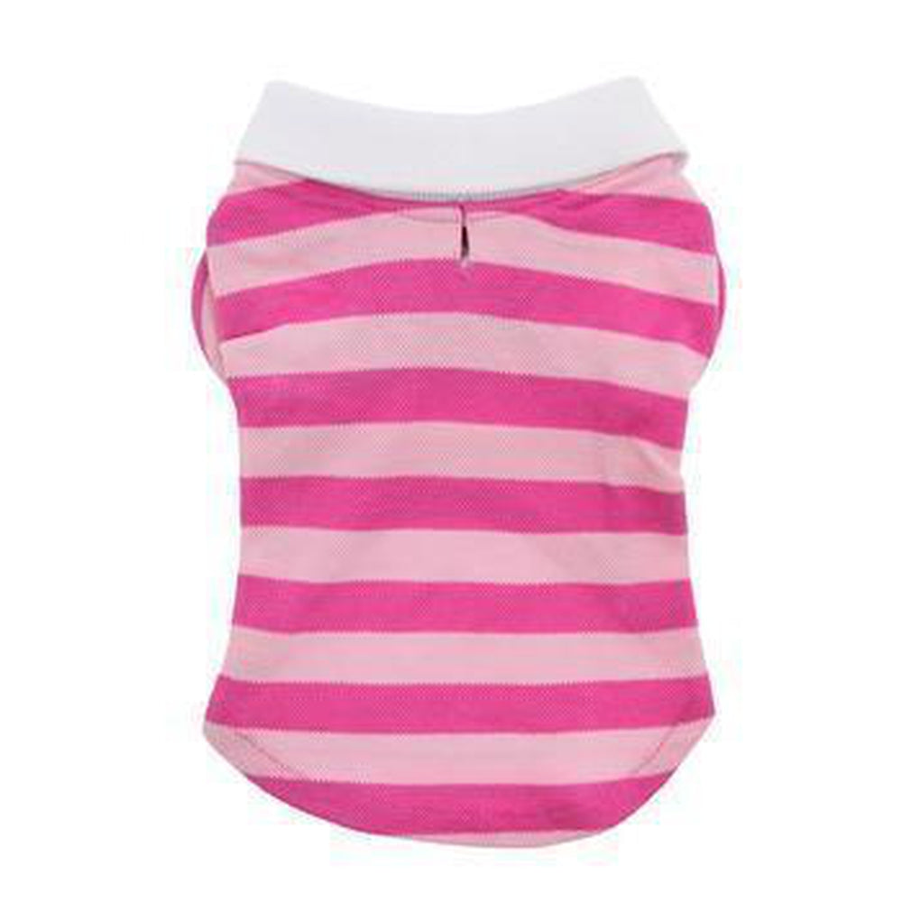 PuppyPAWer Stripe Dog Polo by Dogo - Pink