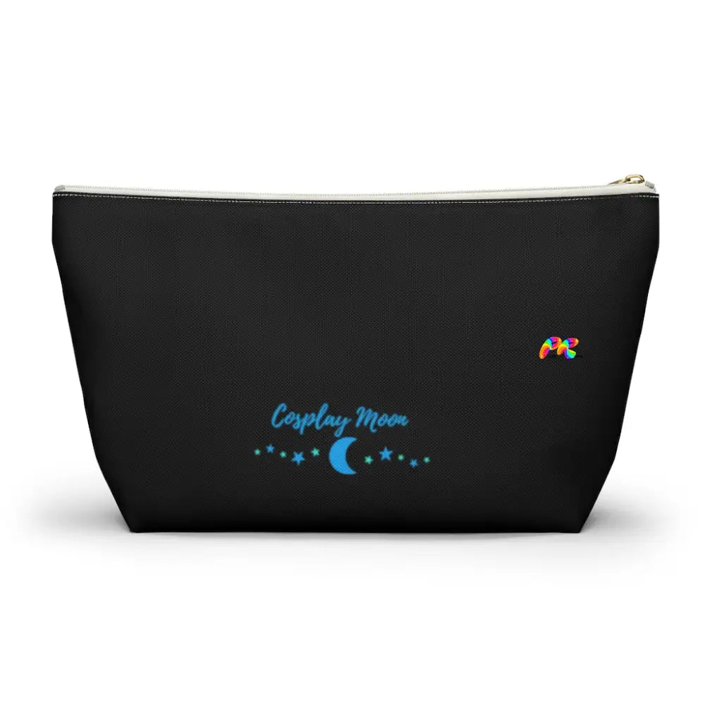 Rainbow Flower Black Makeup Bag