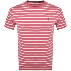 Ralph Lauren Stripe T Shirt Pink