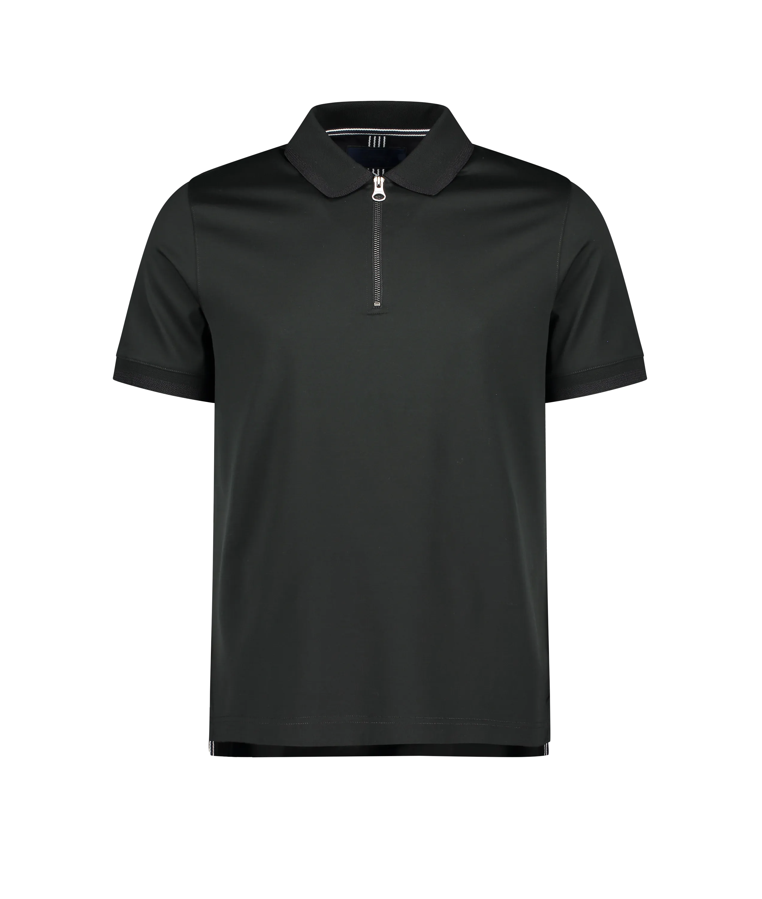 Regal Zip Neck Polo SS - Black