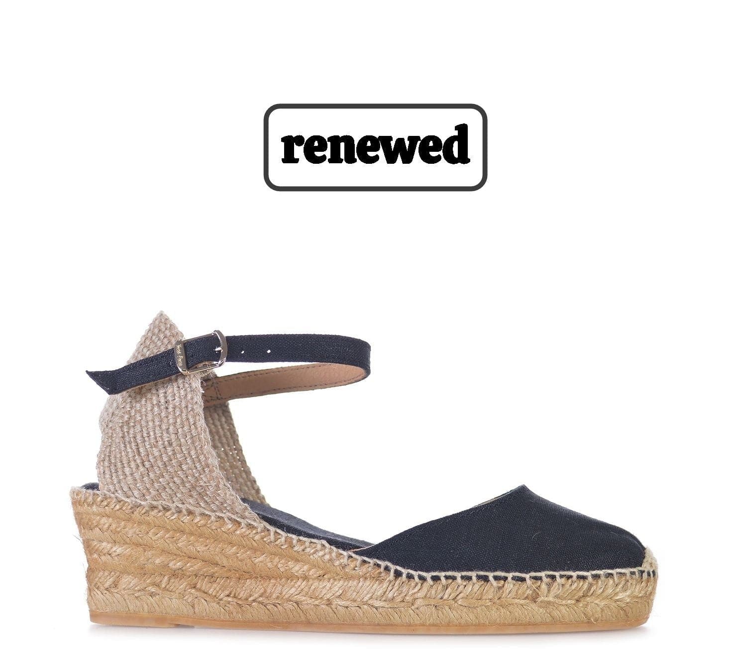 Renewed Basic Linen Wedge Espadrille for Women - Romina