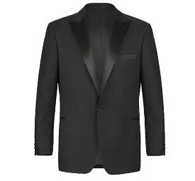 RENOIR Classic Fit Black Tuxedo Peak Lapel Dress Suit 201-1