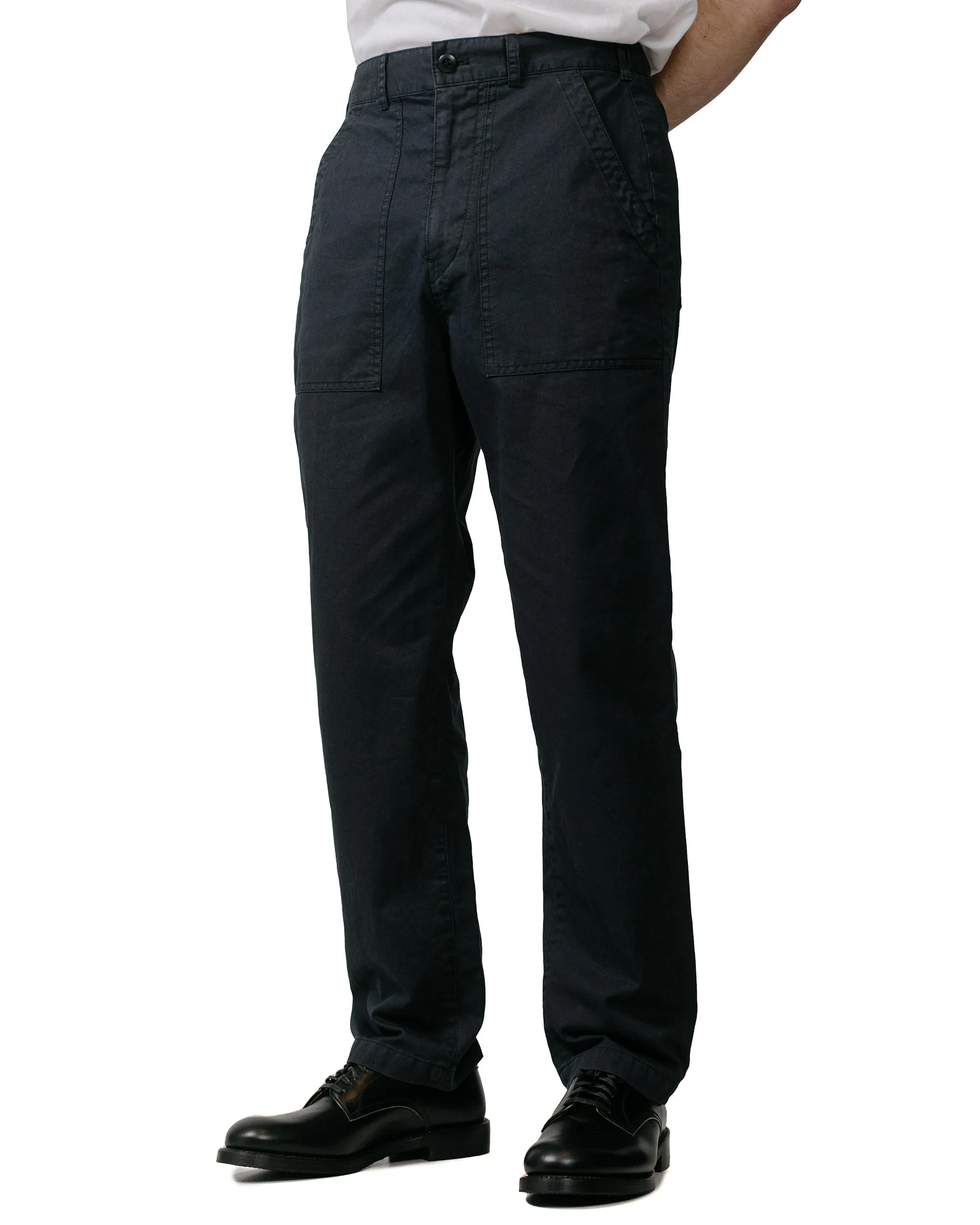 Sage de Cret Cotton Broken Twill Peg Top Baker Pants Black