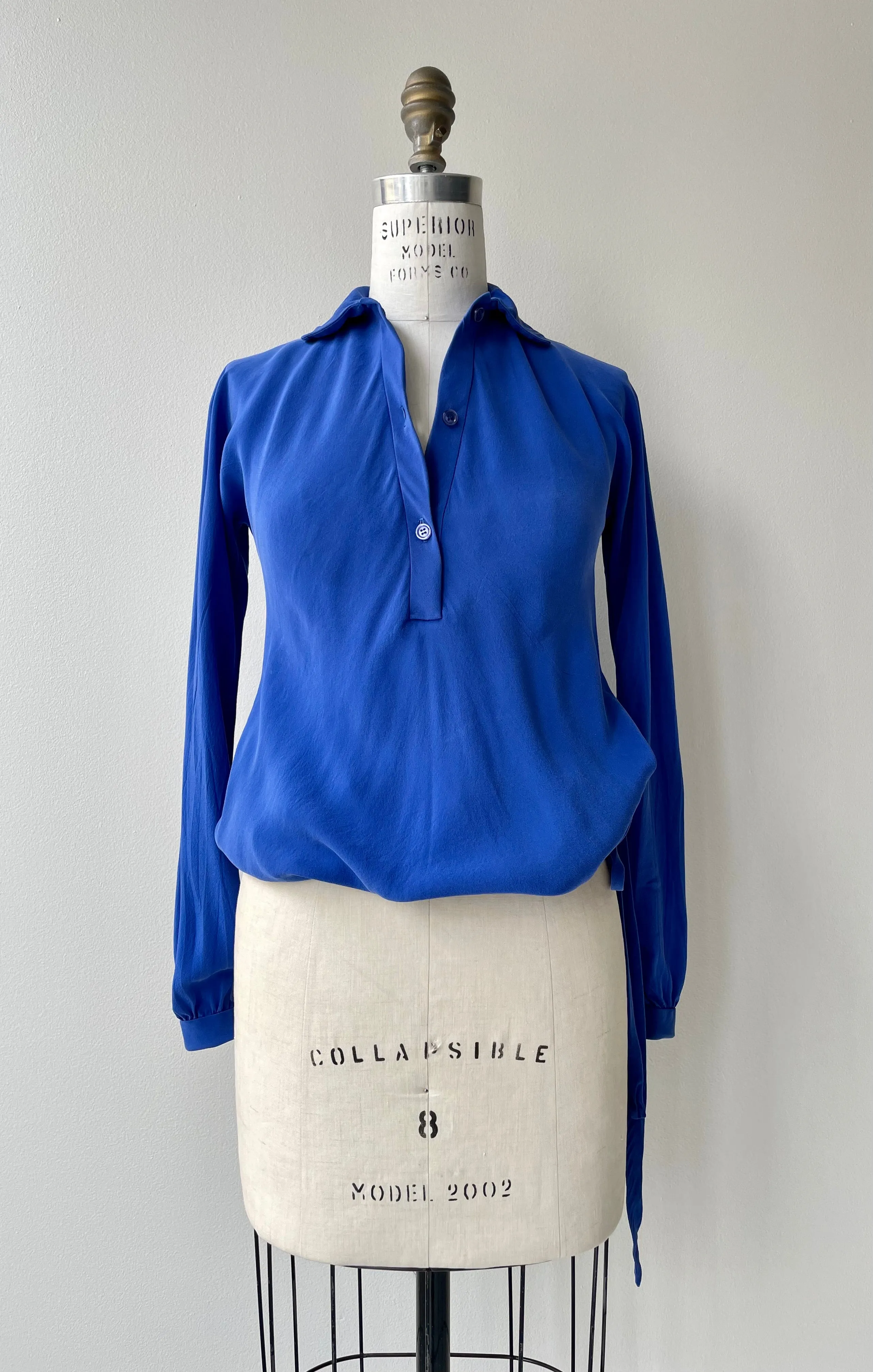 SALE | 1970s Halston Silk Blouse