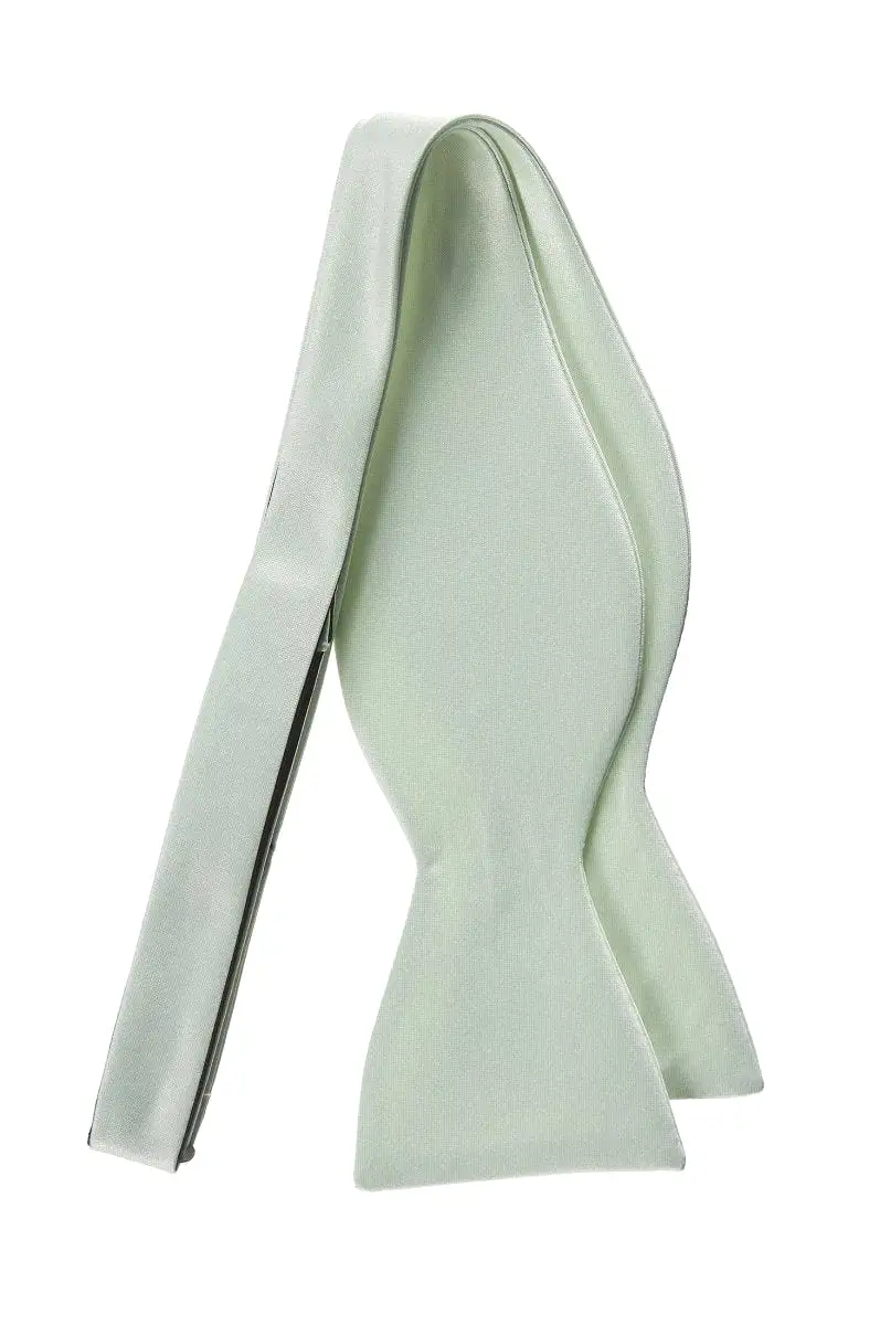 Satin Self Tie Bow Tie with Adjustable Neck Strap for Wedding Prom