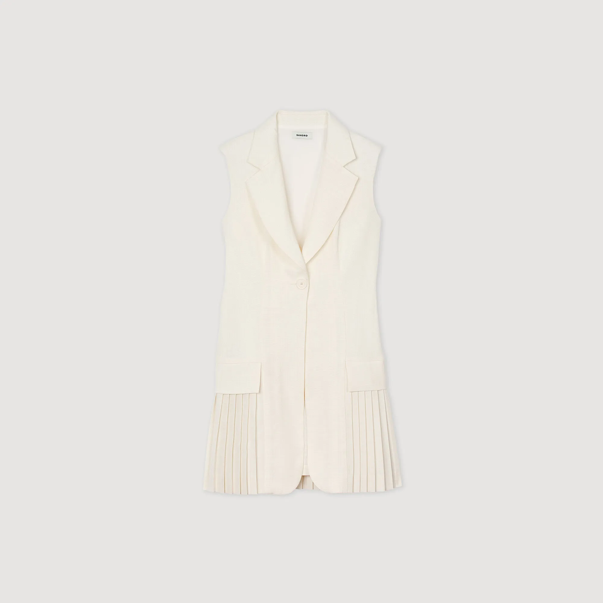 Short pleated suit dress