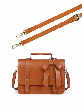 Shoulder Strap of Women's Vintage Bow Small Briefcase