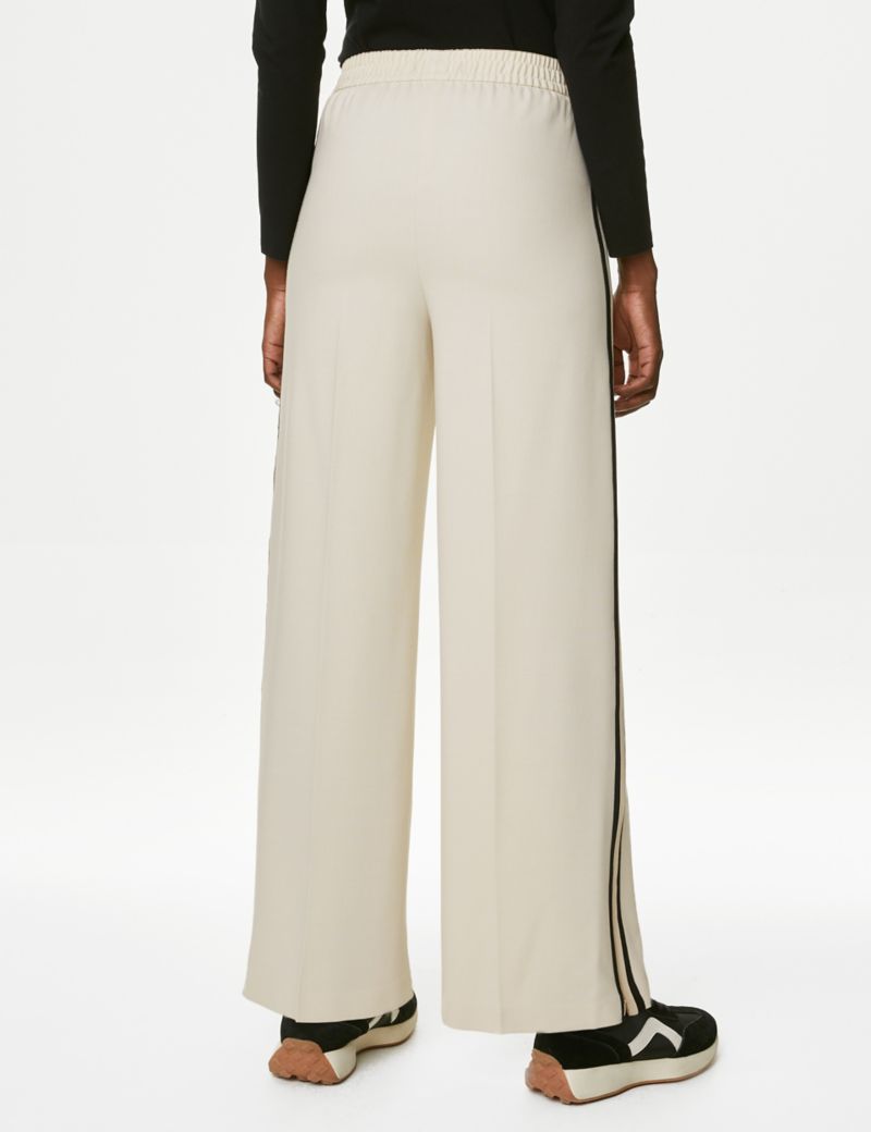 Side Stripe Wide Leg Trousers