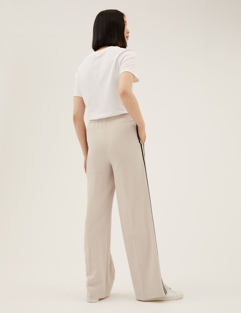 Side Stripe Wide Leg Trousers