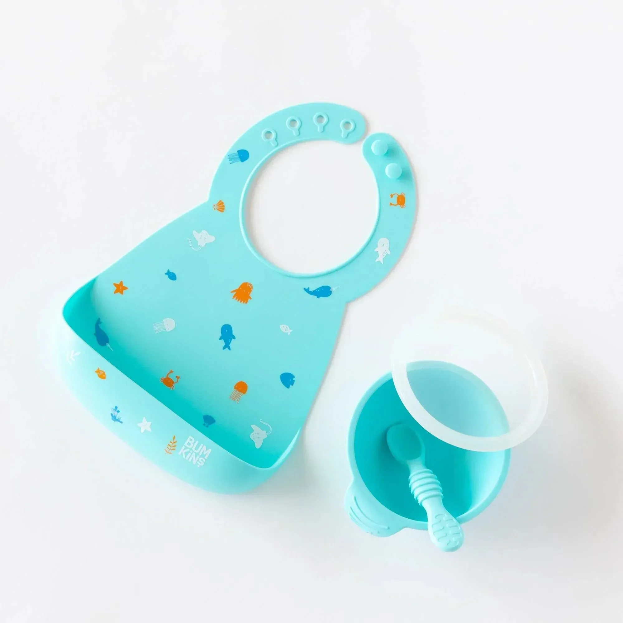 Silicone First Feeding Set: Blue