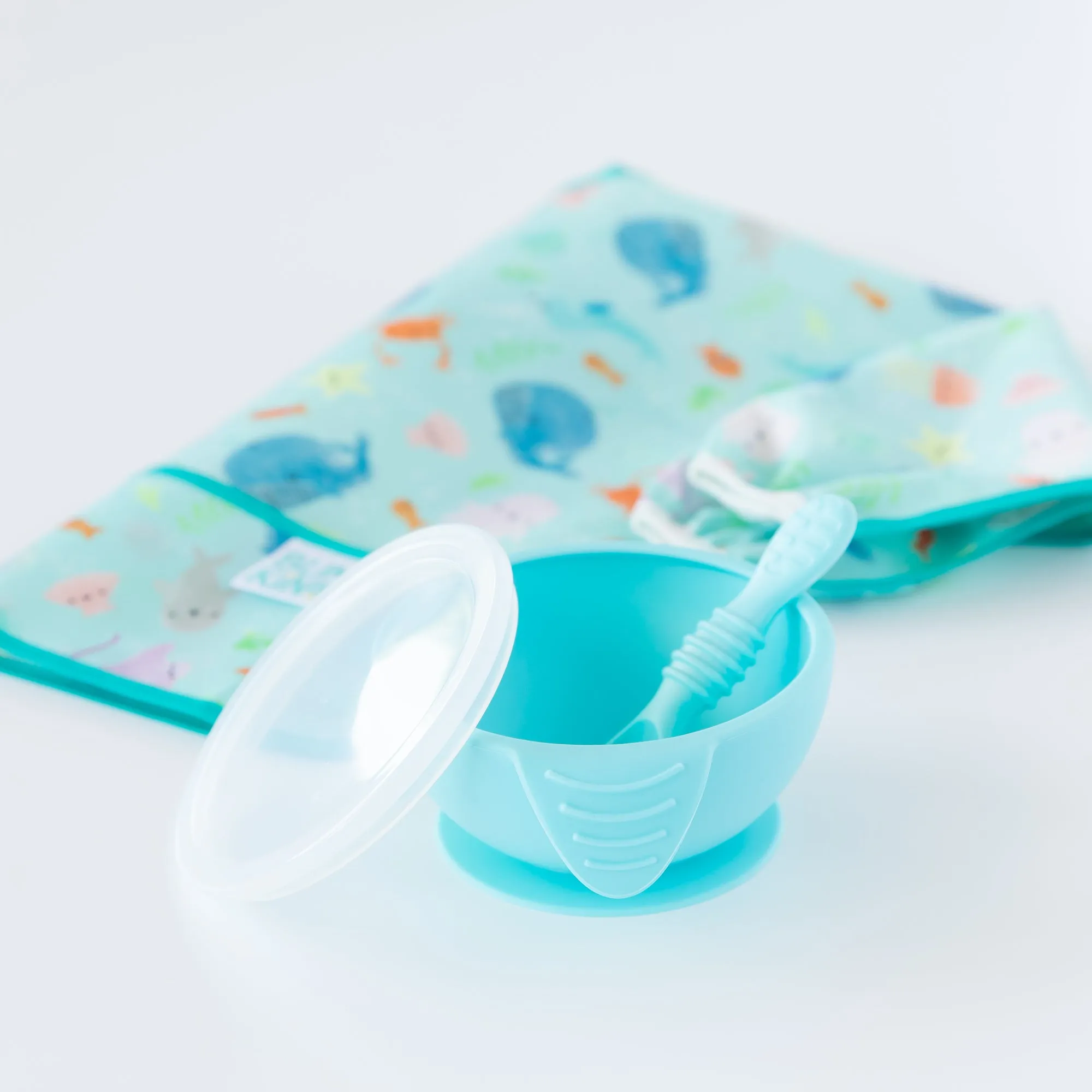 Silicone First Feeding Set: Blue