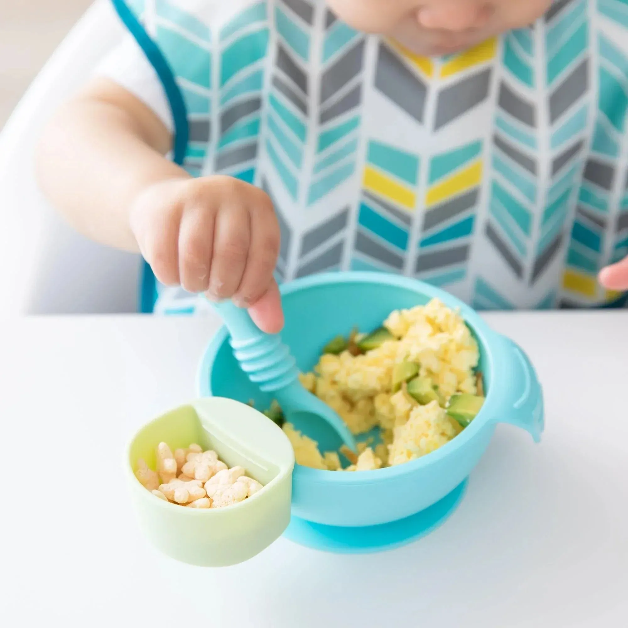 Silicone First Feeding Set: Blue