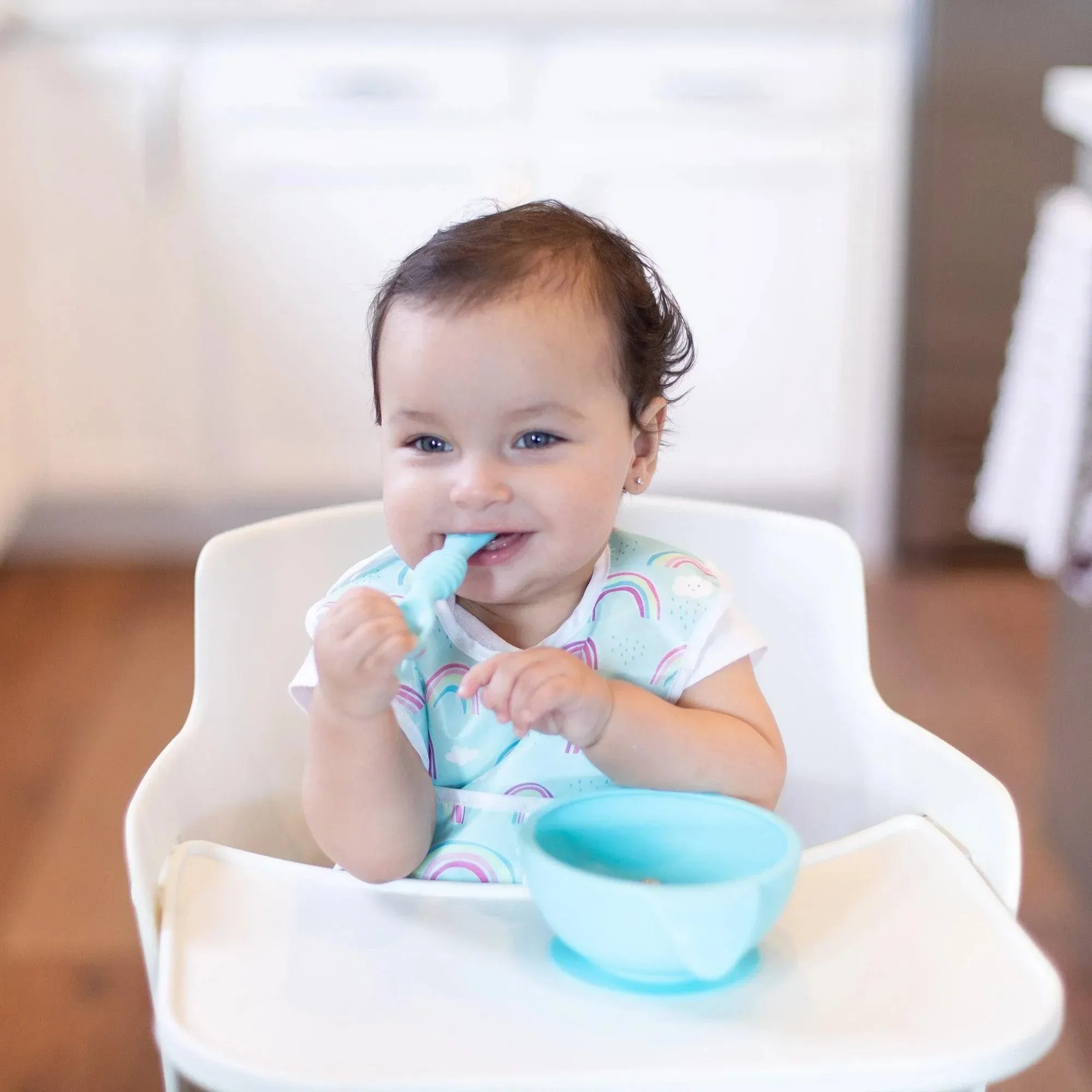 Silicone First Feeding Set: Blue