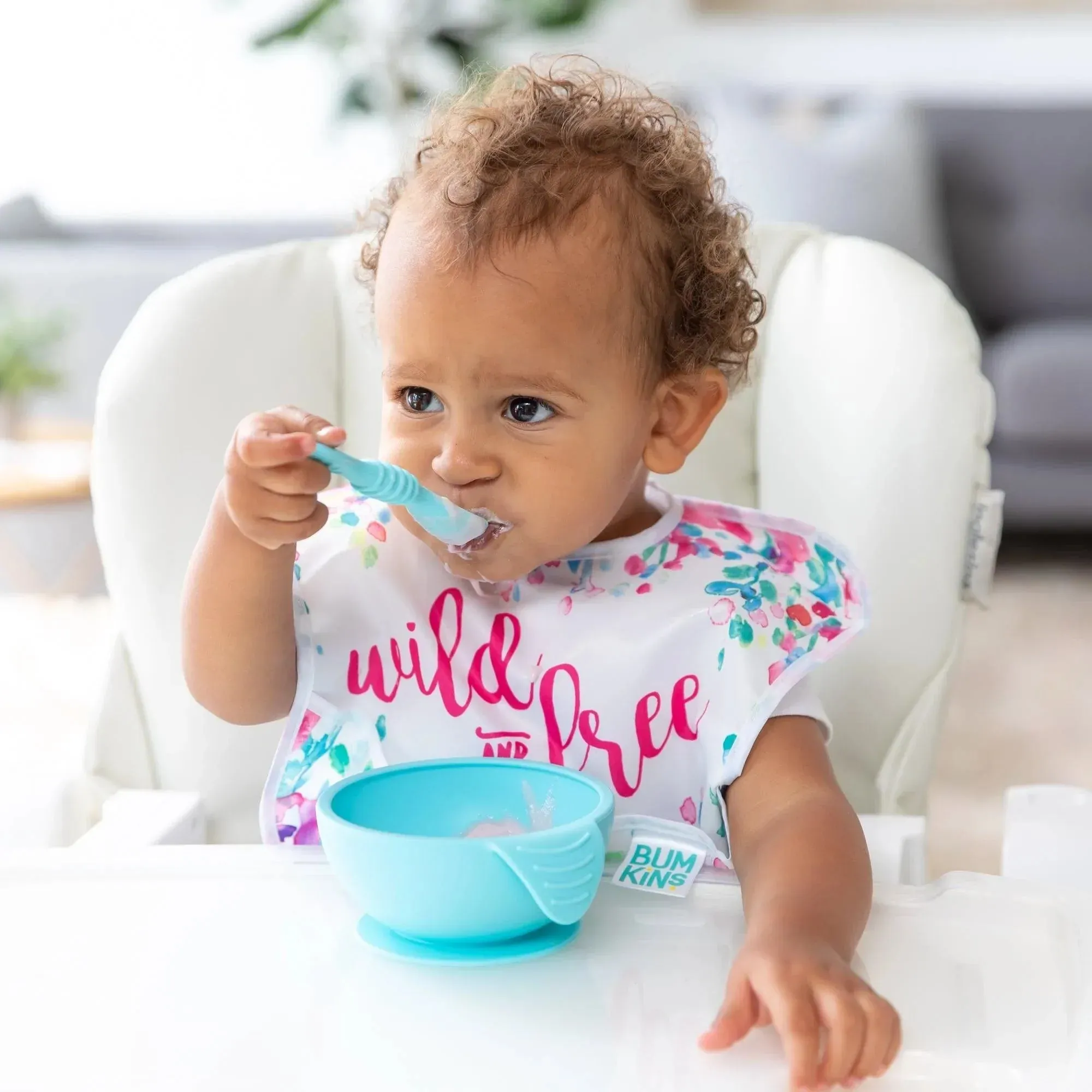 Silicone First Feeding Set: Blue