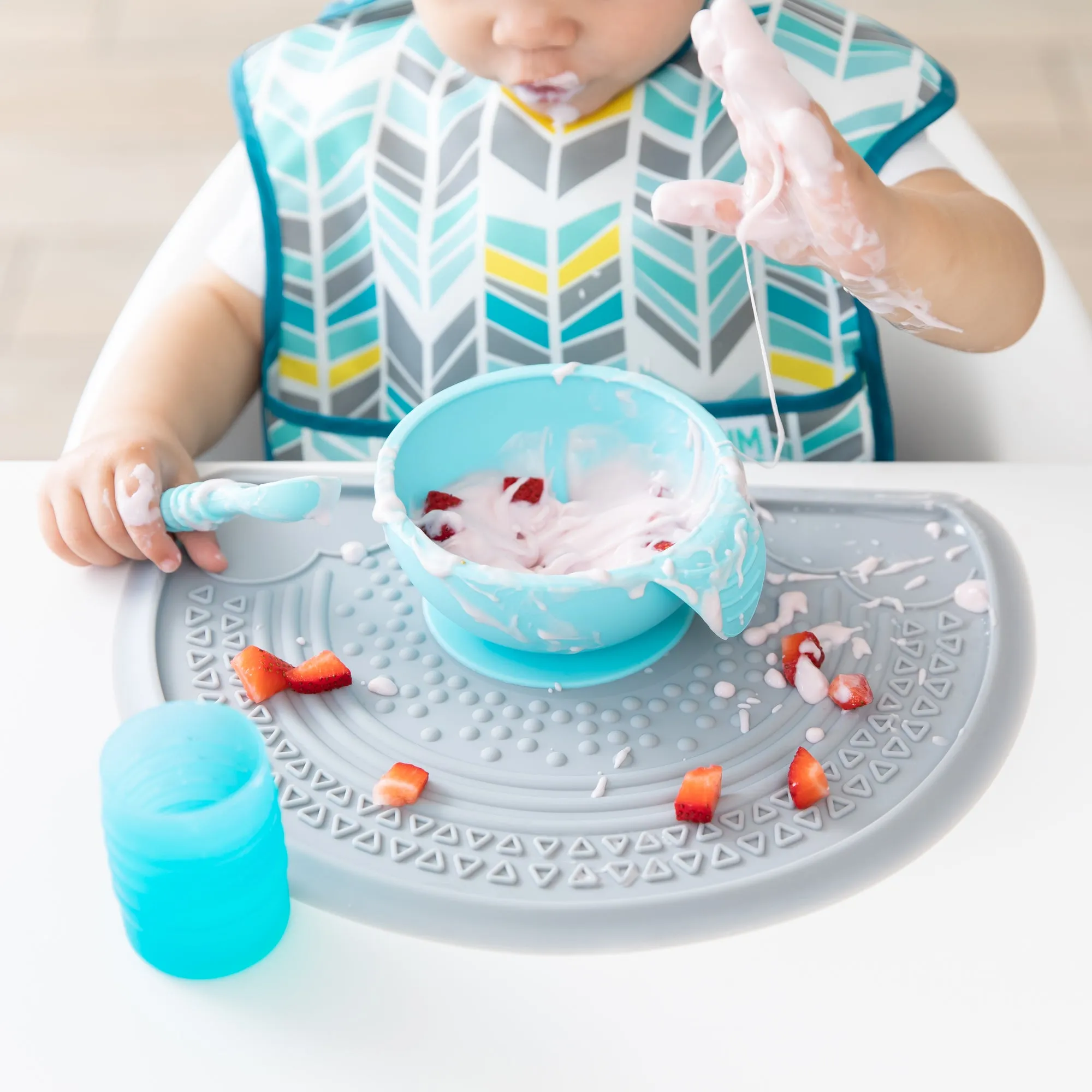 Silicone First Feeding Set: Blue