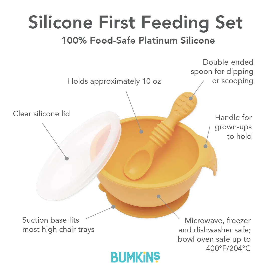 Silicone First Feeding Set: Tangerine