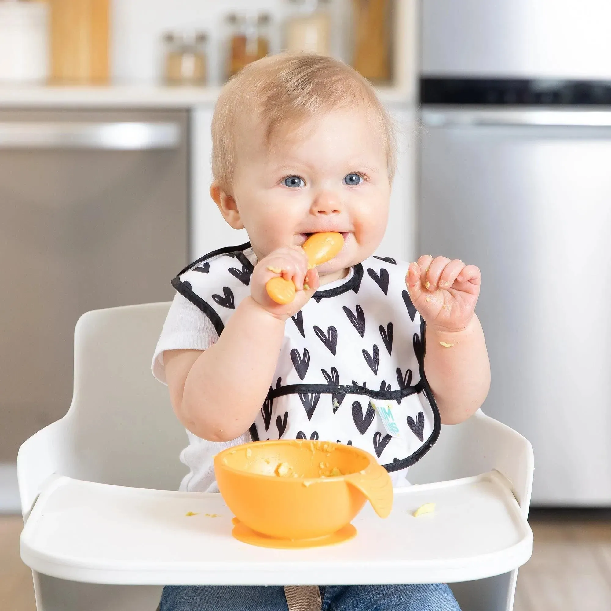 Silicone First Feeding Set: Tangerine