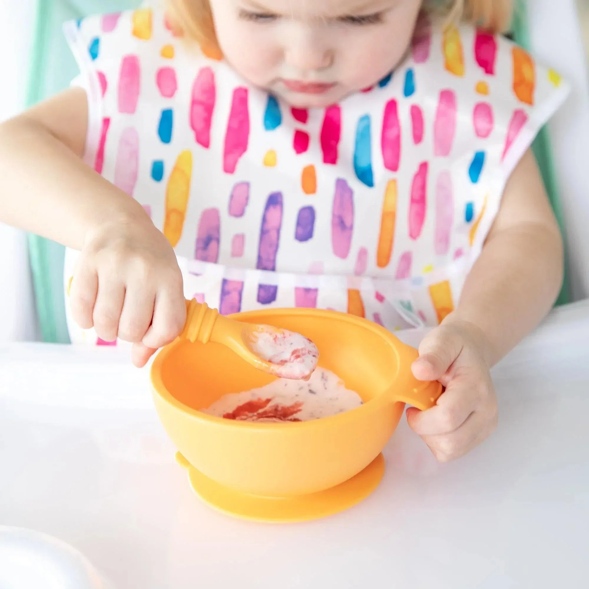 Silicone First Feeding Set: Tangerine