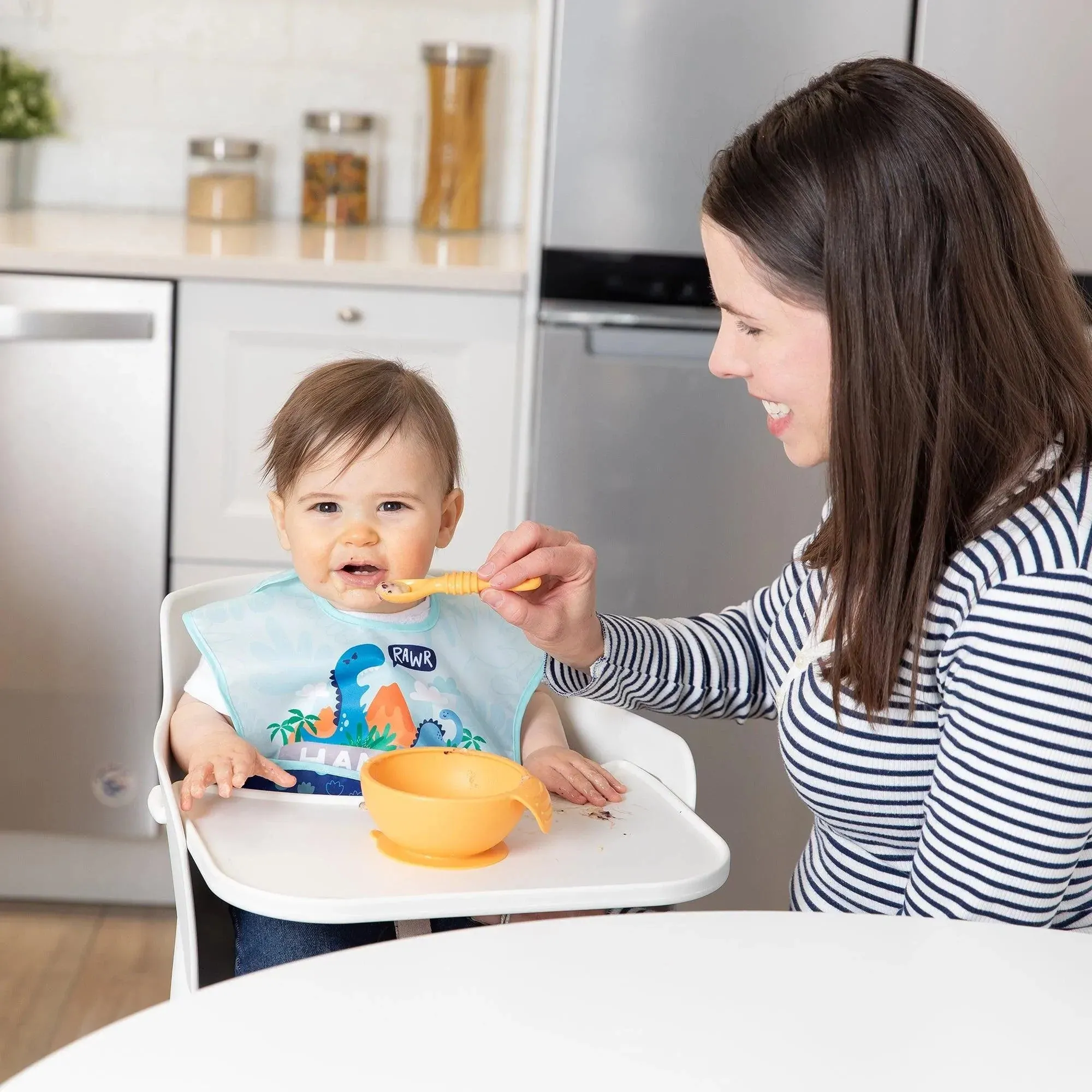 Silicone First Feeding Set: Tangerine