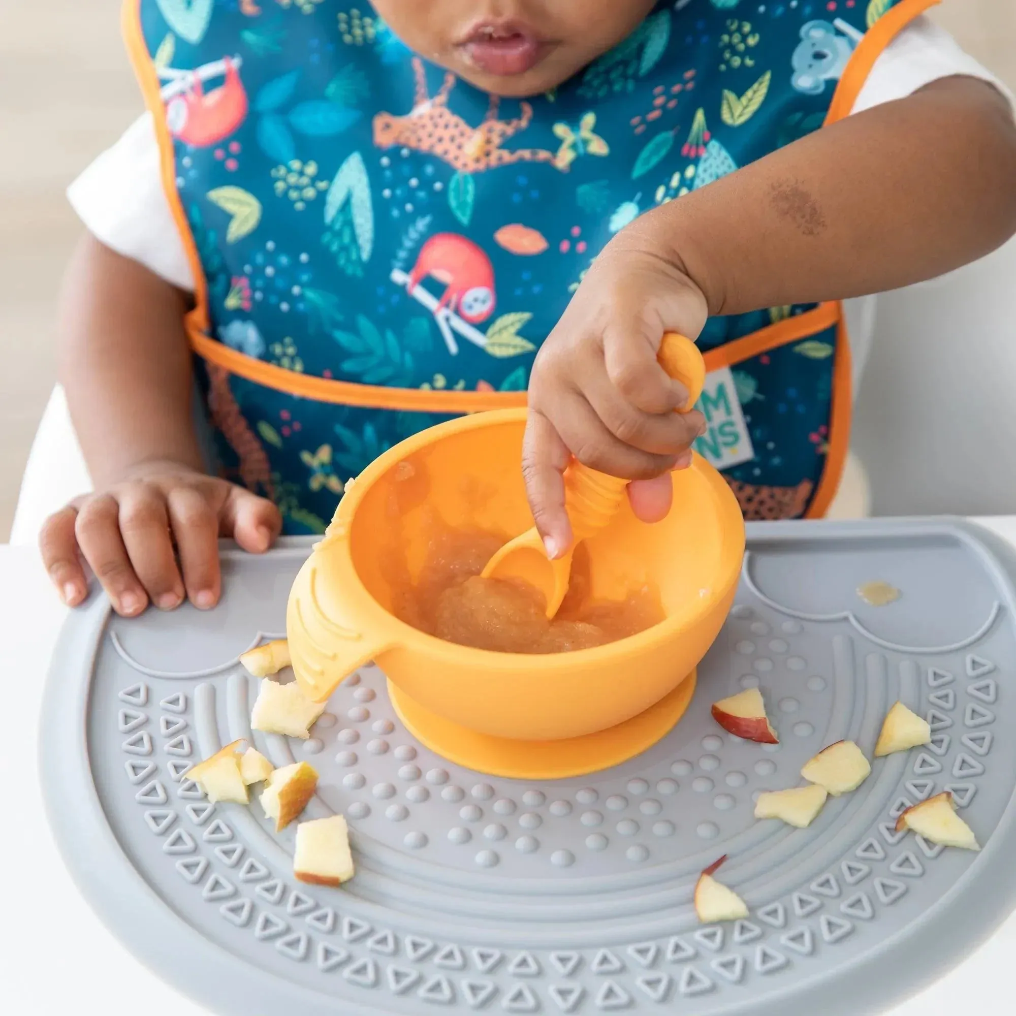 Silicone First Feeding Set: Tangerine