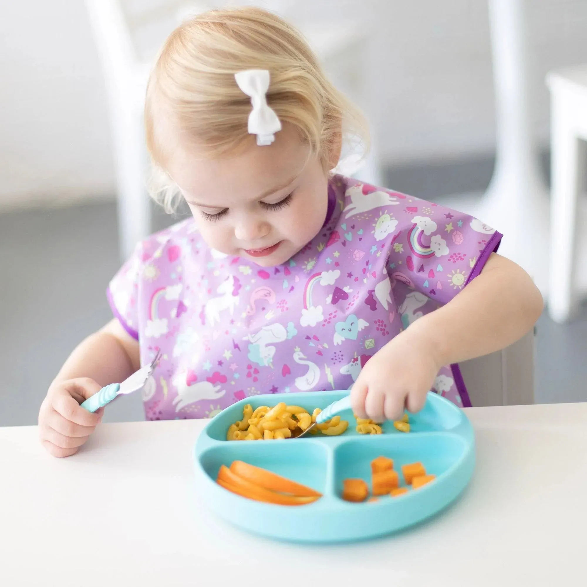 Silicone Grip Dish: Blue