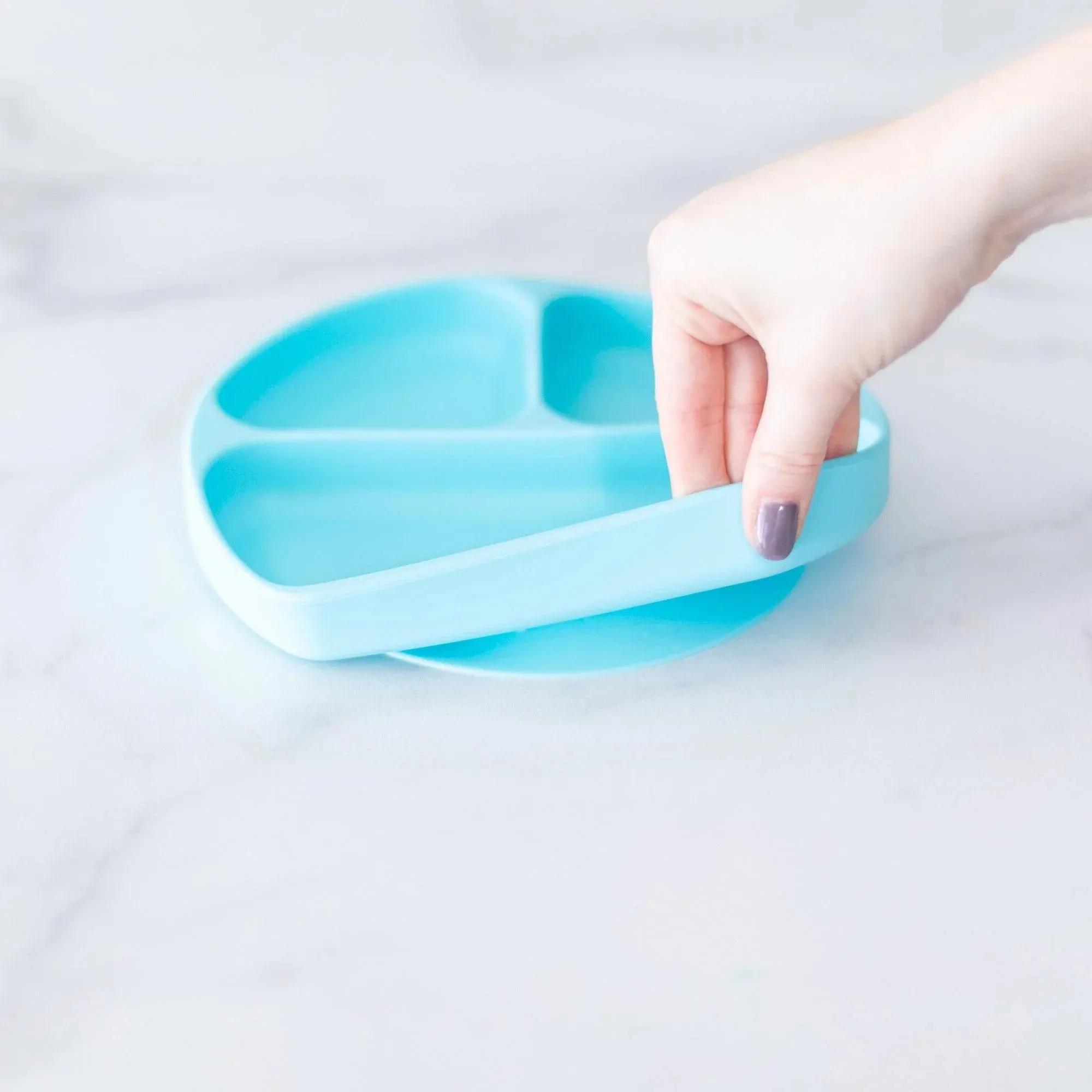 Silicone Grip Dish: Blue