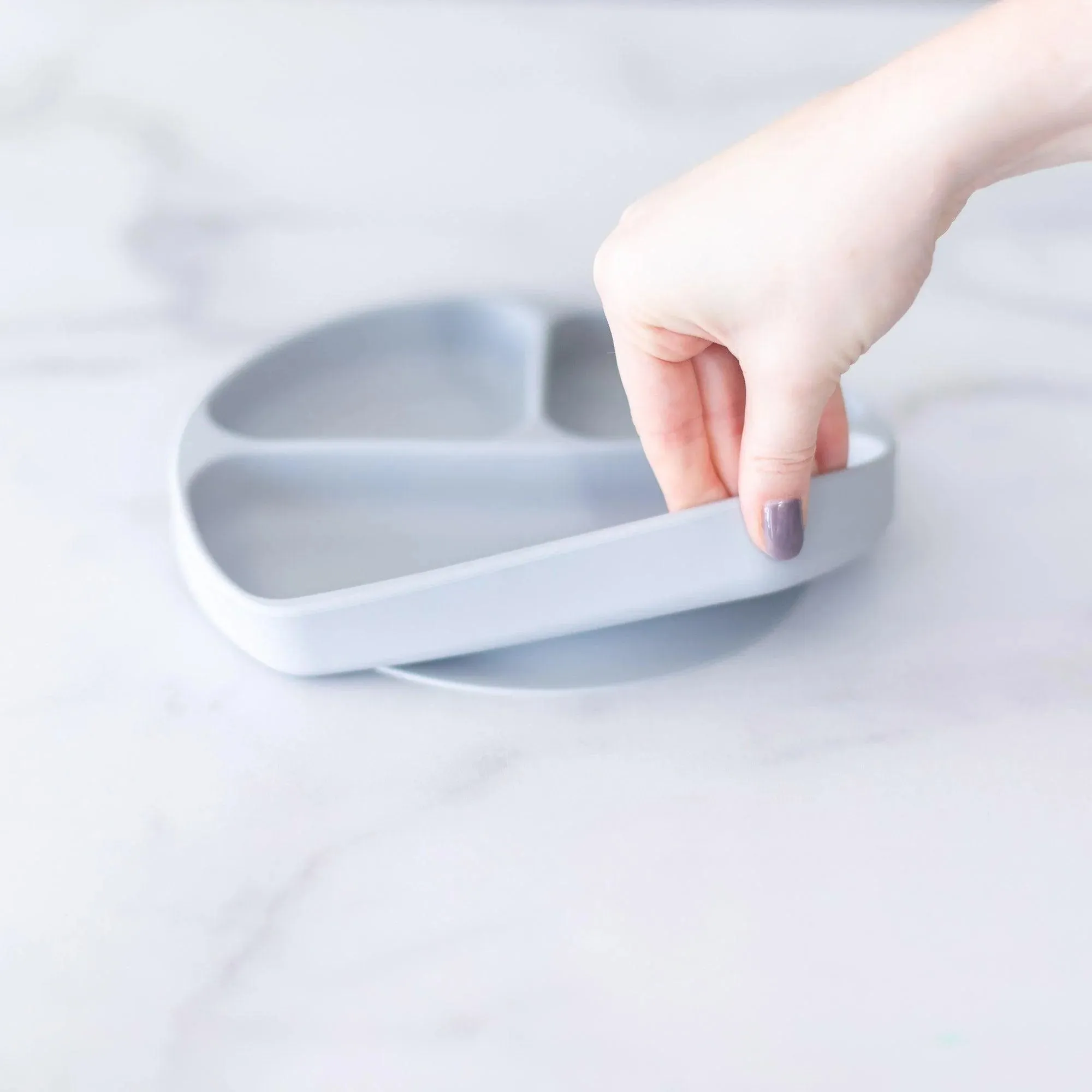 Silicone Grip Dish: Gray