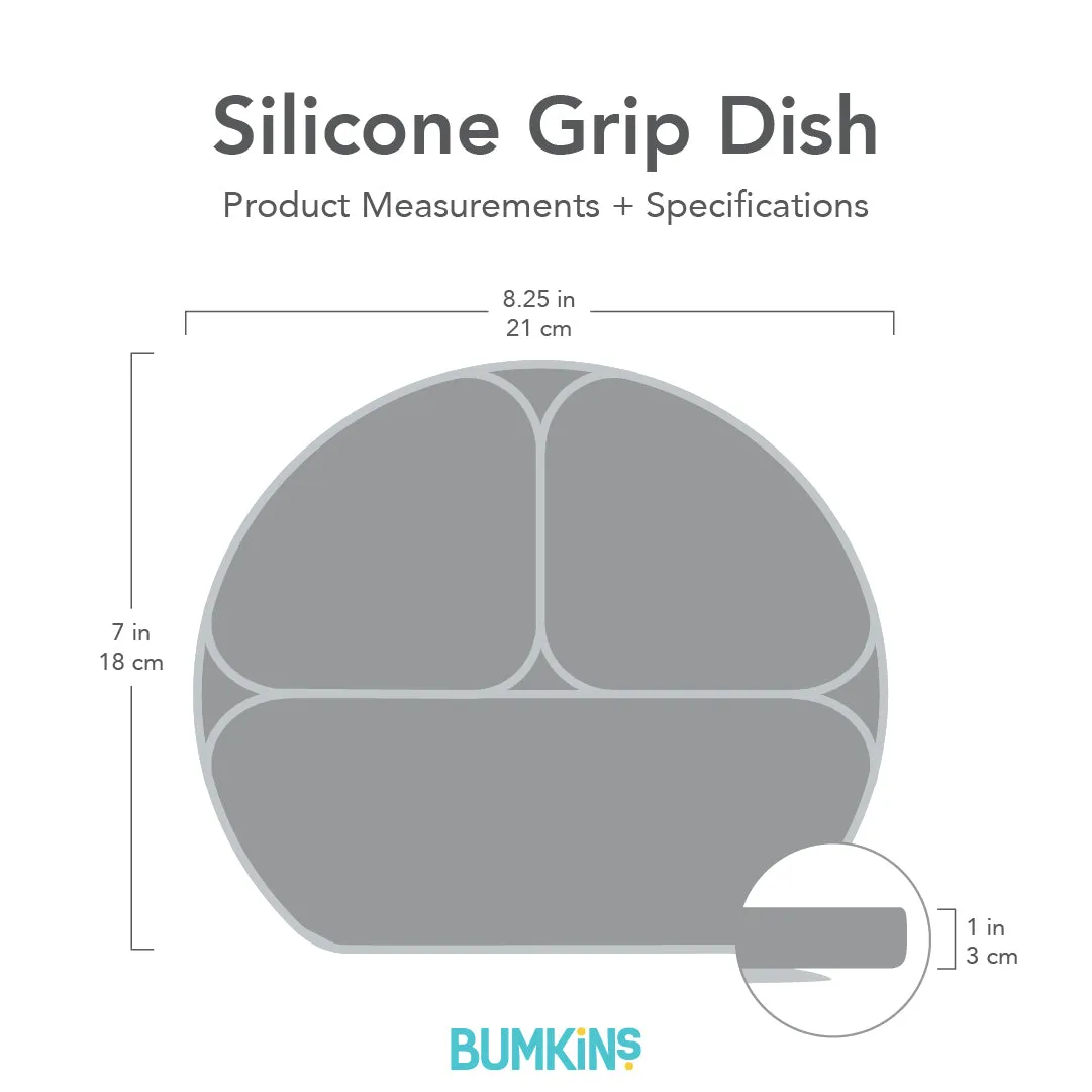 Silicone Grip Dish: Gray