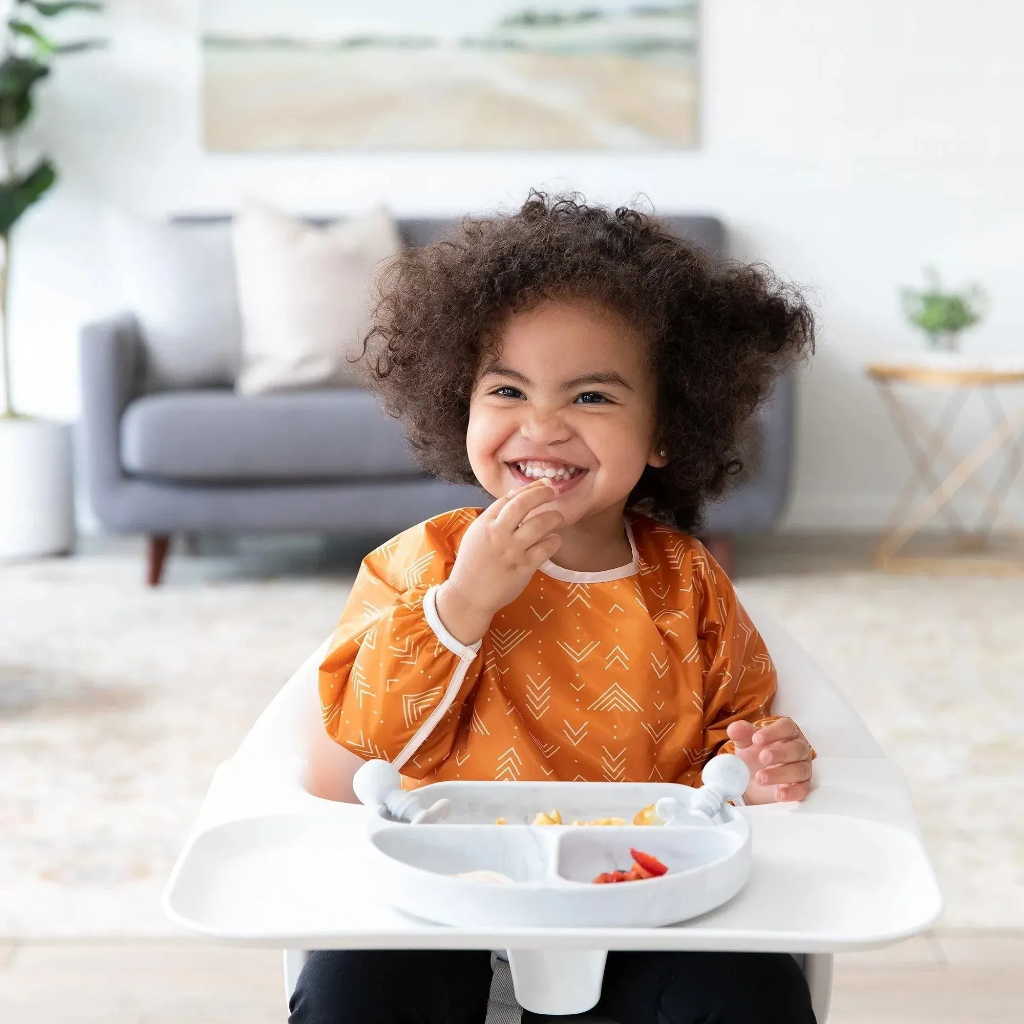 Silicone Grip Dish: Marble