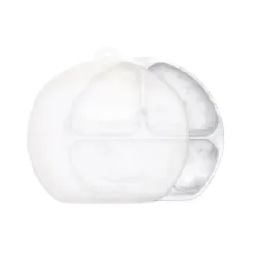 Silicone Grip Dish with Lid (3 Section): Marble