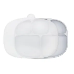 Silicone Grip Dish with Lid (5 Section): Gray