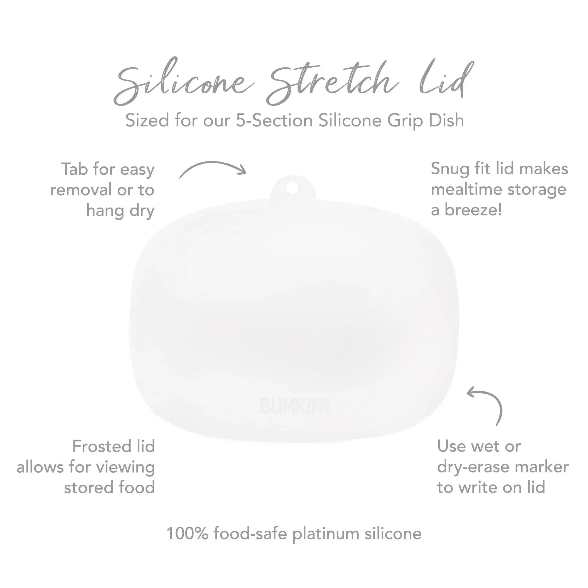 Silicone Grip Dish with Lid (5 Section): Marble