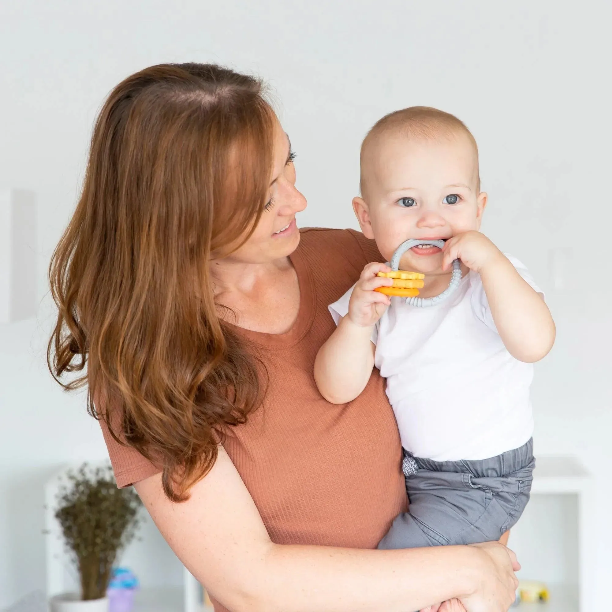 Silicone Teething Charms: Orange