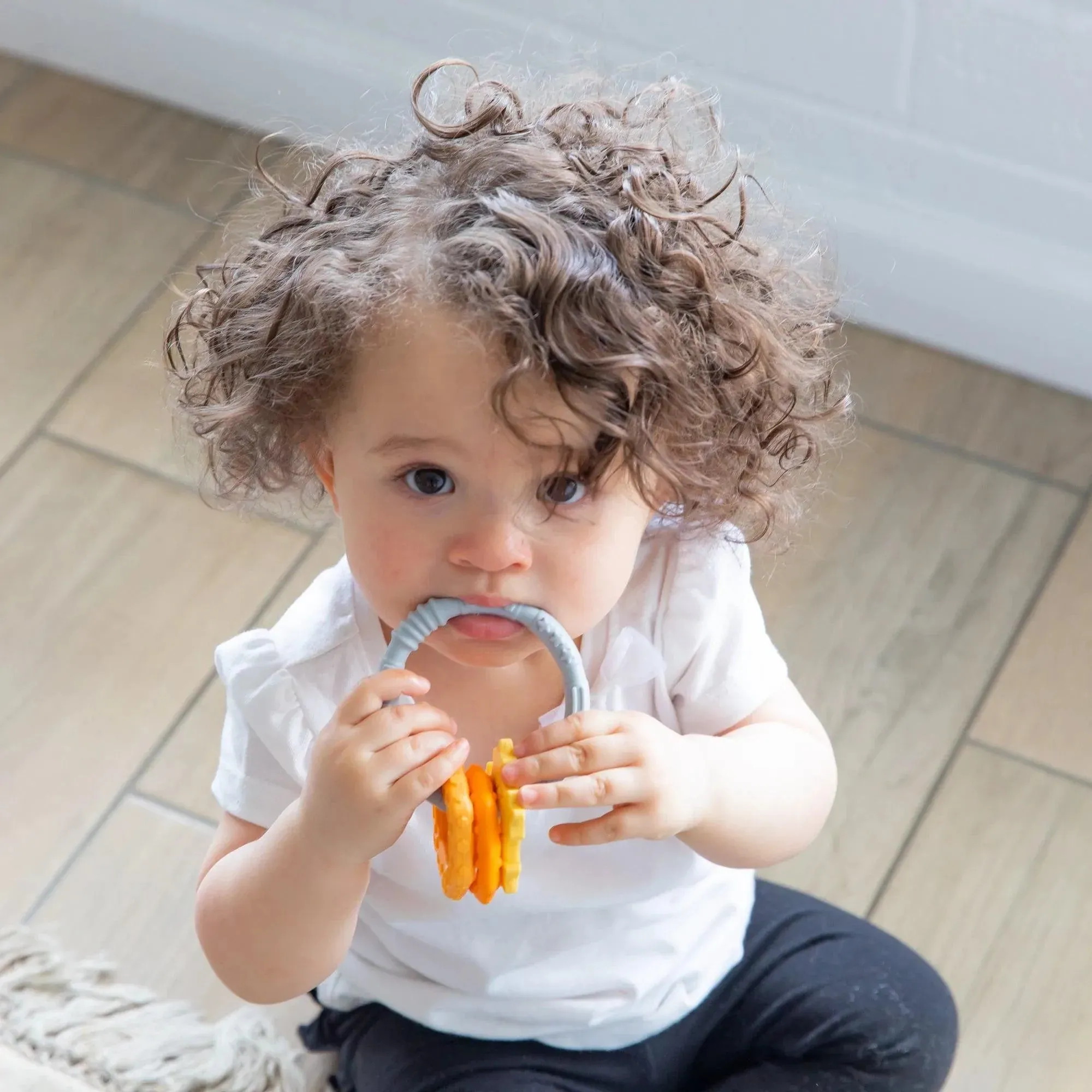 Silicone Teething Charms: Orange