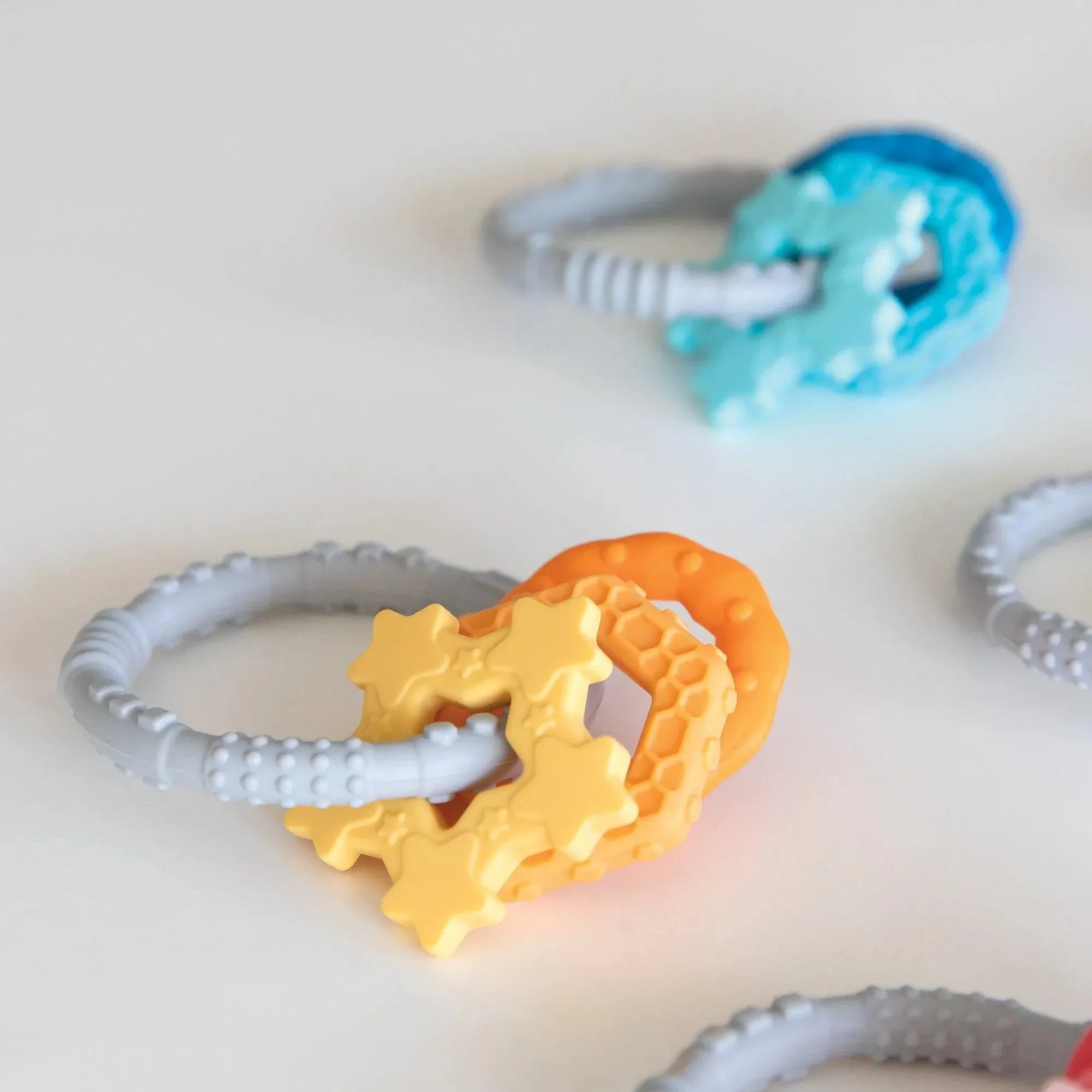 Silicone Teething Charms: Orange