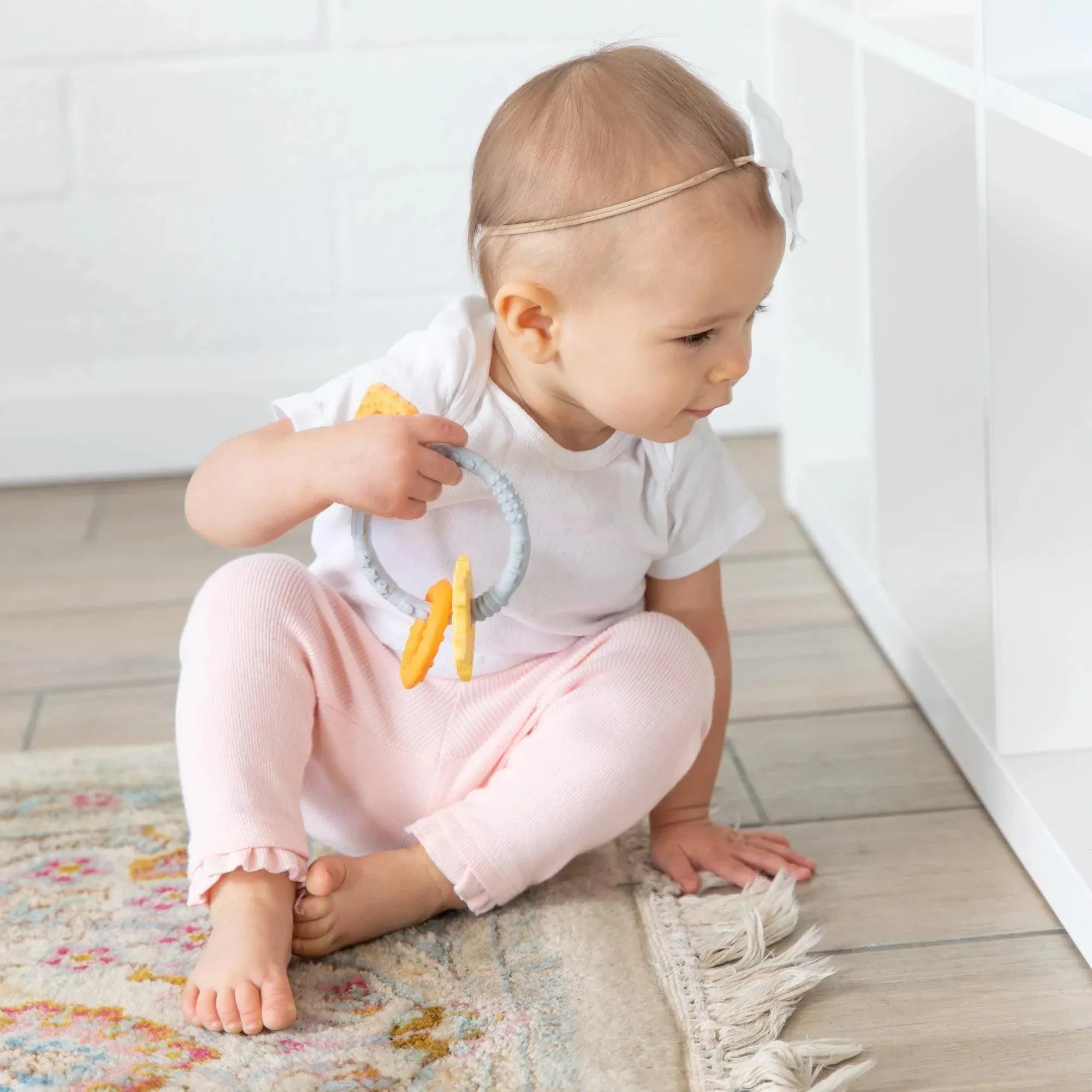 Silicone Teething Charms: Orange