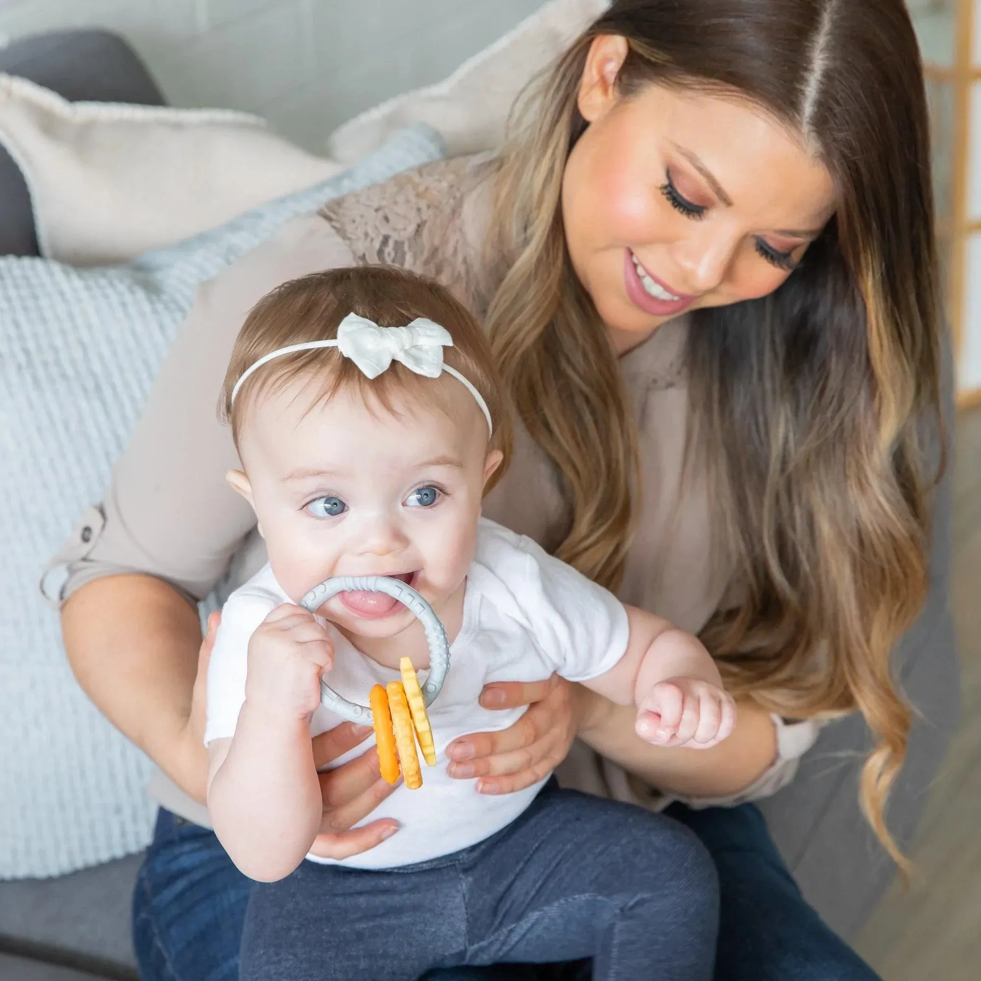 Silicone Teething Charms: Orange