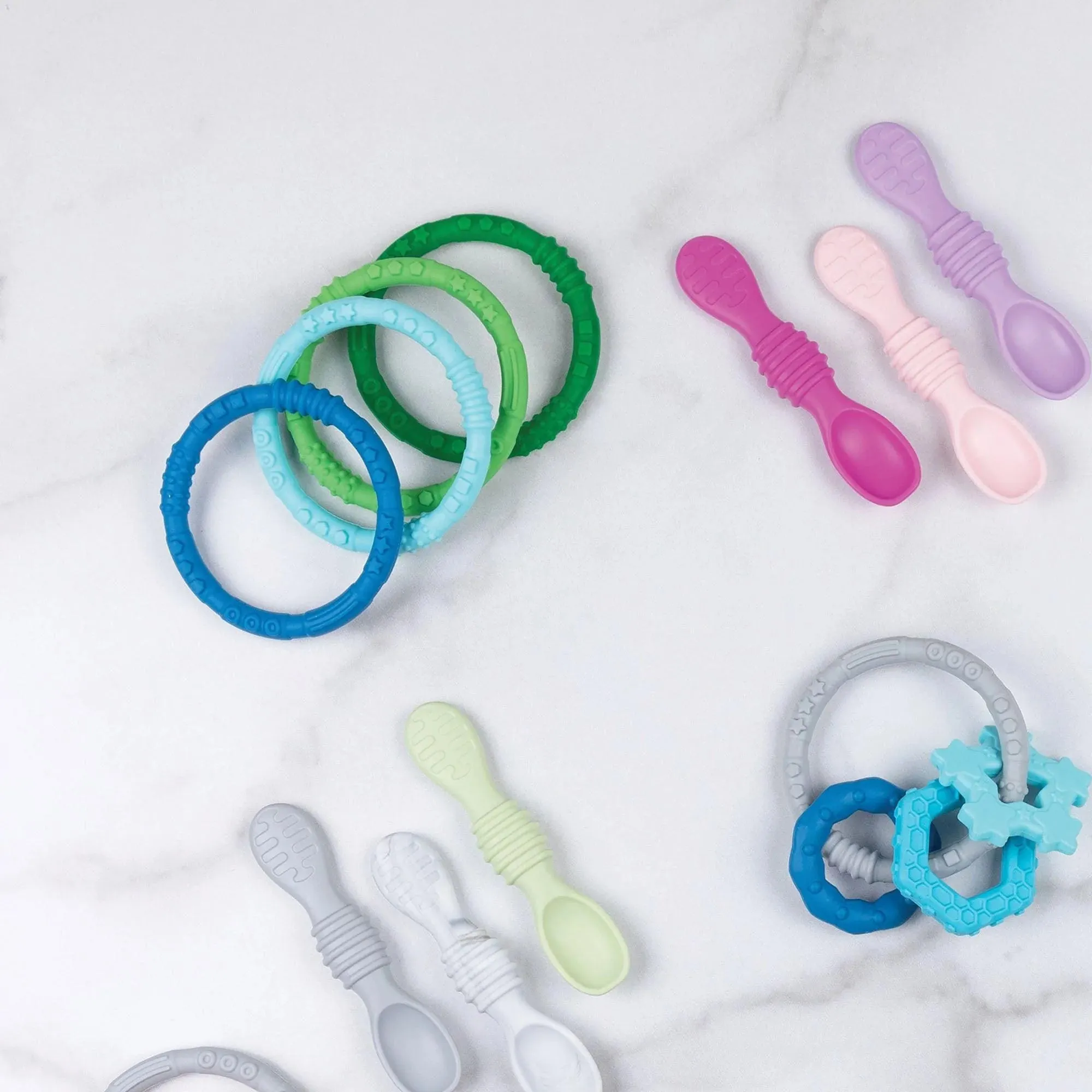 Silicone Teething Rings 4 Pack: Summer