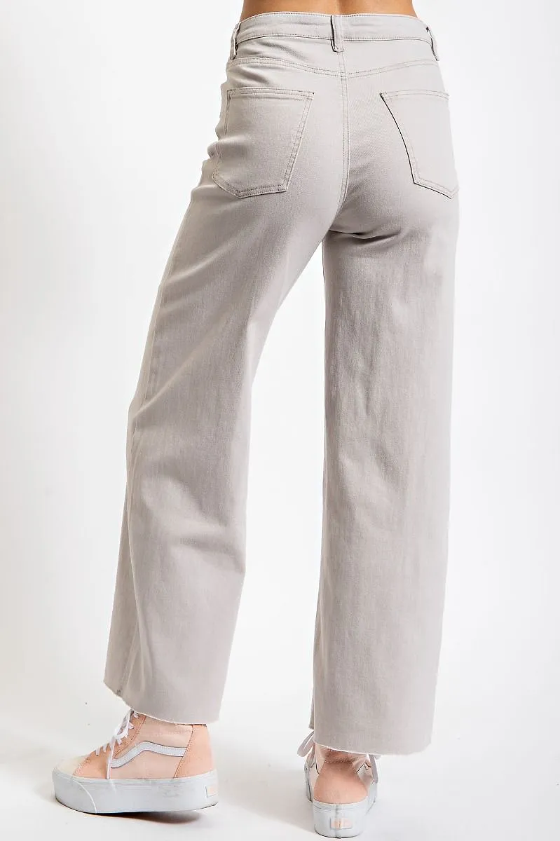 Soft Stretch High Waisted Twill Pants