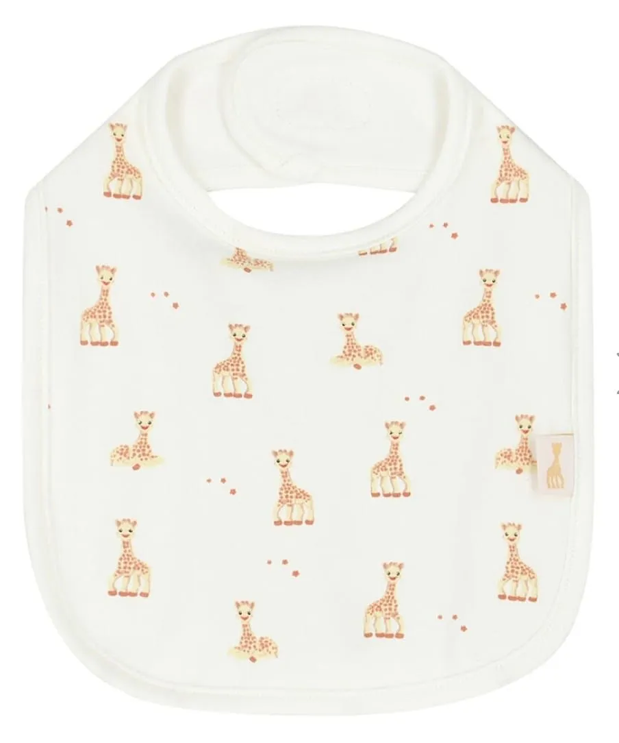 Sophie La Girafe Bib All Over Print White