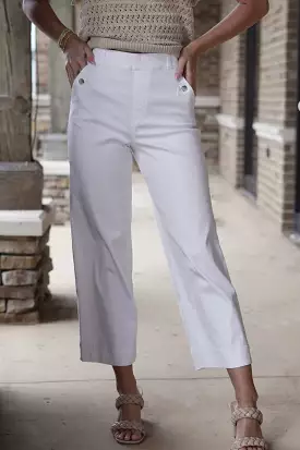 Spanx Stretch Twill Cropped Wide Leg Pants