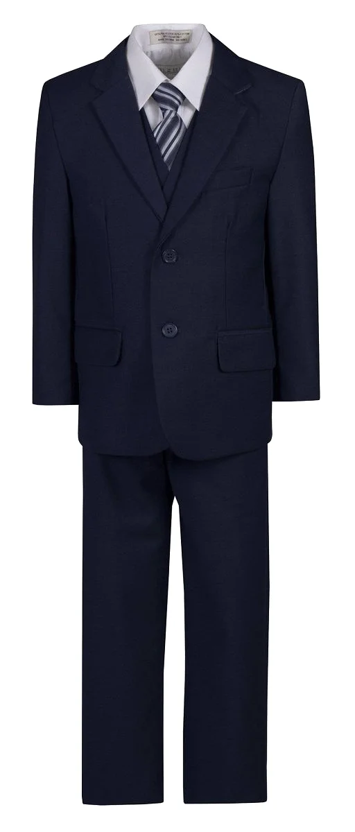 Standard Fit Boys 6 Piece Suit with Neck Tie And Pocketsquare