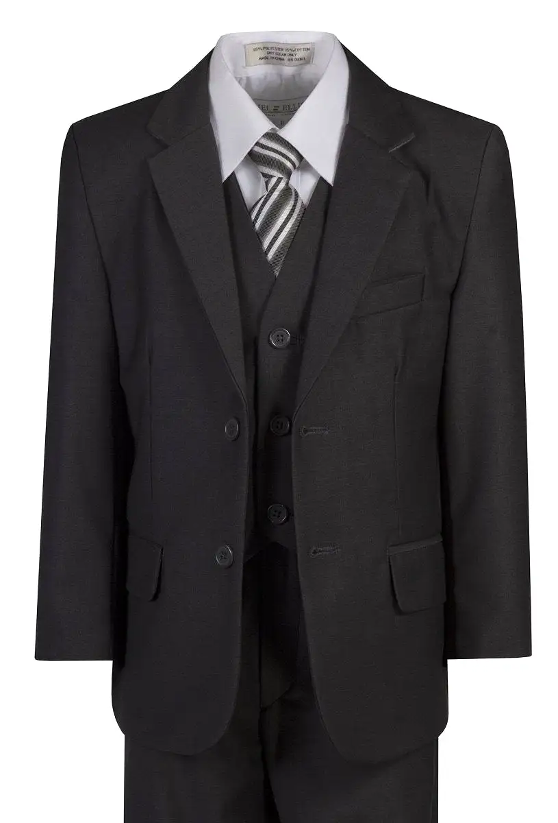 Standard Fit Boys 6 Piece Suit with Neck Tie And Pocketsquare