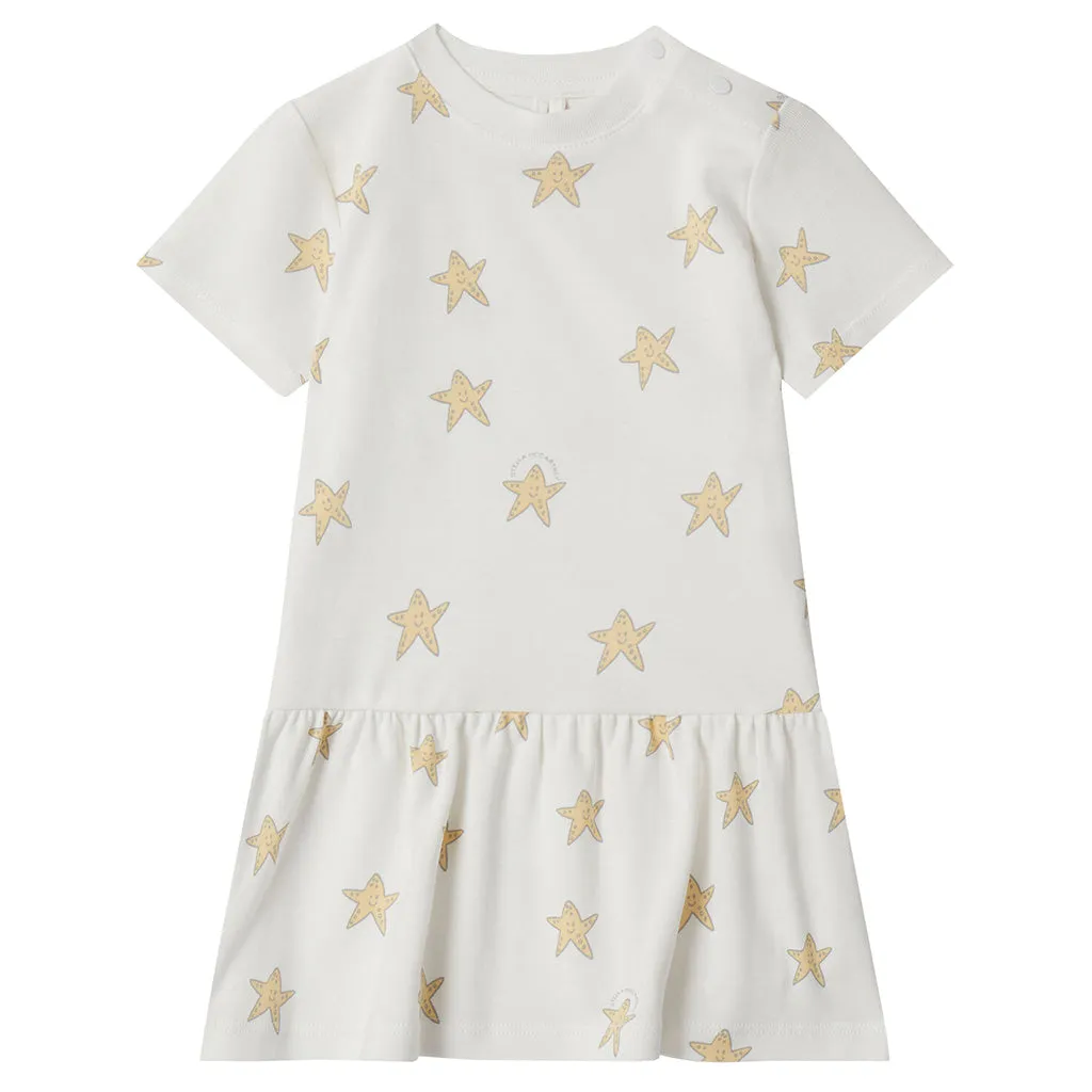 Stella McCartney Baby Dress With All Over Starfish Print White