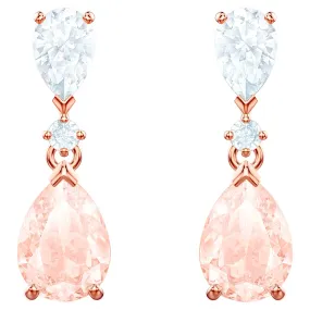 Swarovski VINTAGE Pierced Earrings Pink, Rose-gold tone, Small -5466888