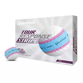 Taylormade Tour Response Stripe Blue/Pink Golf Balls (1 Dozen)