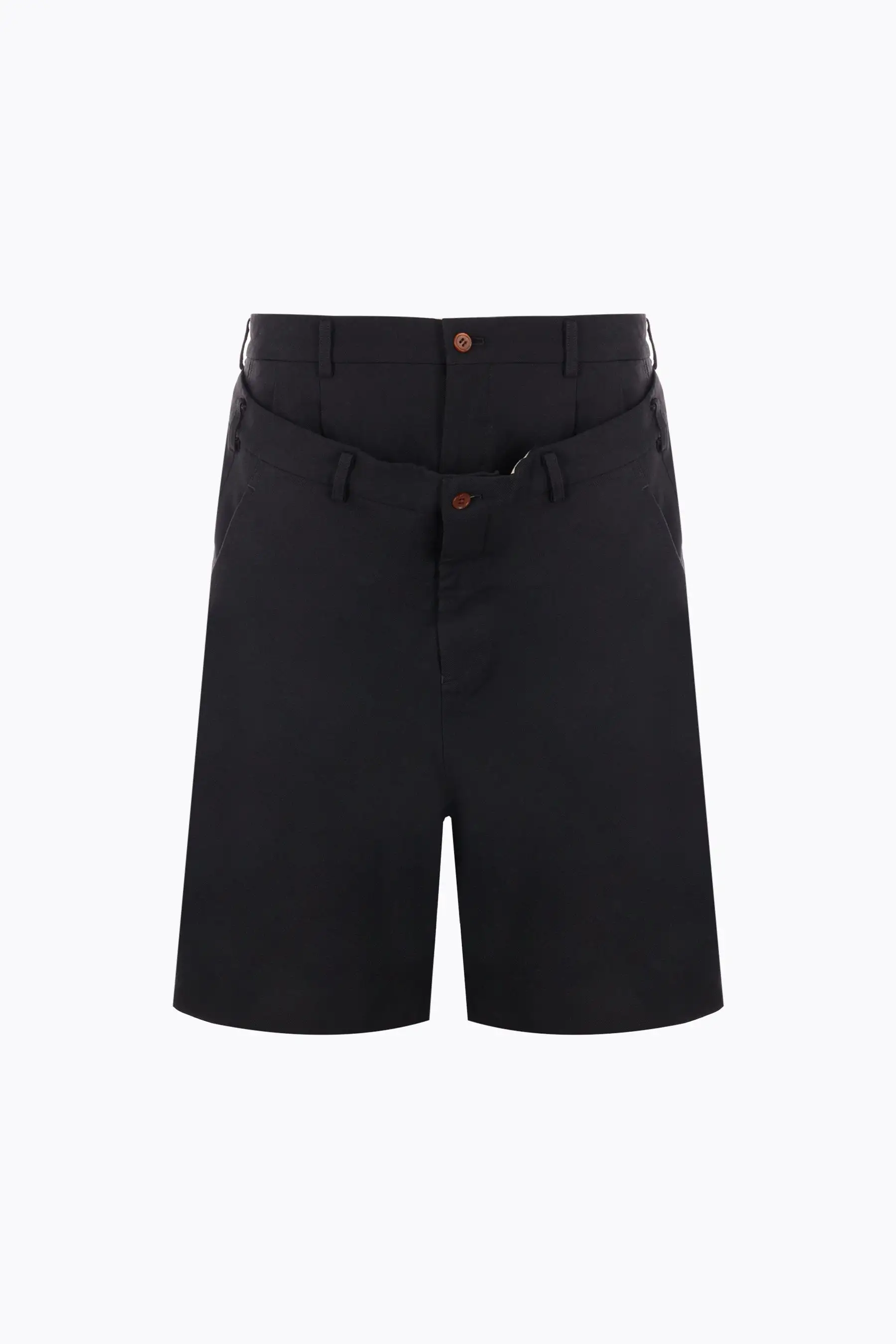 technical twill short pants with double-layer insert