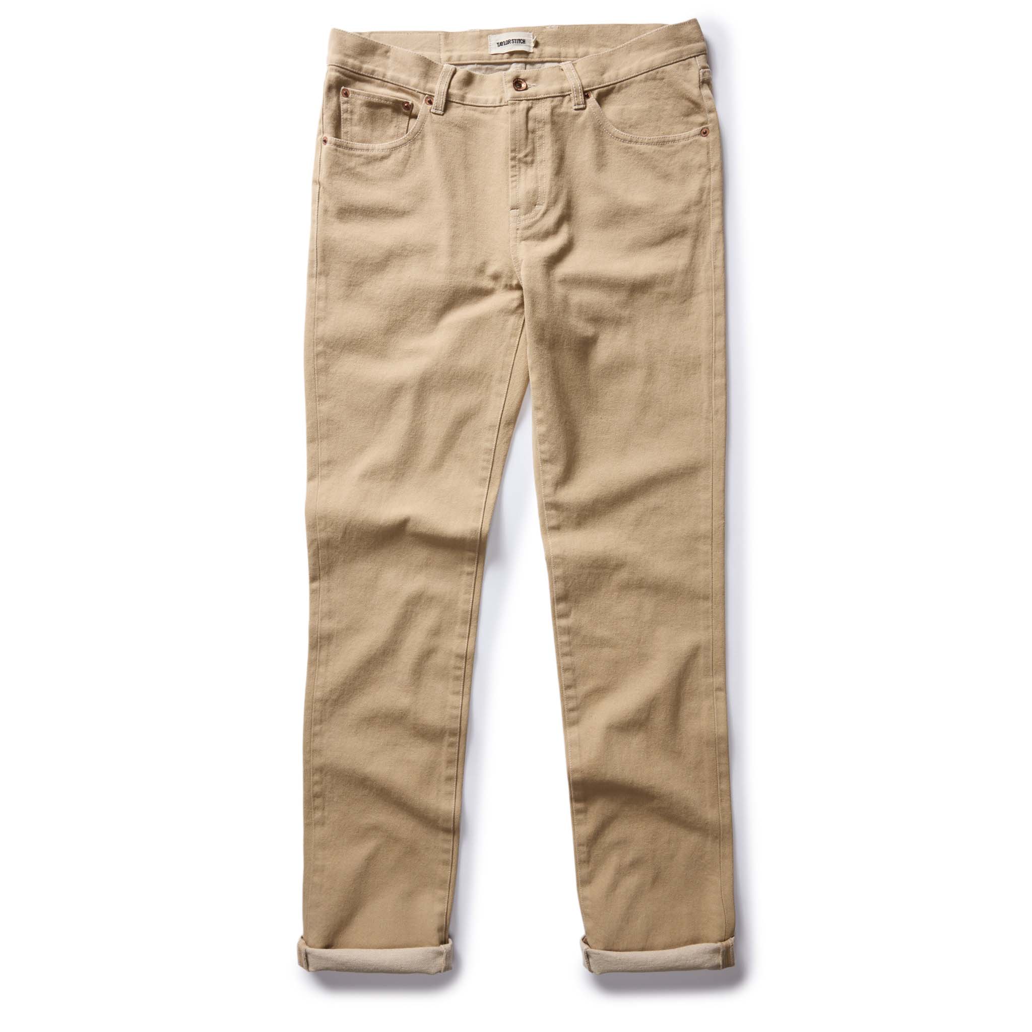 The Slim All Day Pant in Light Khaki Broken Twill