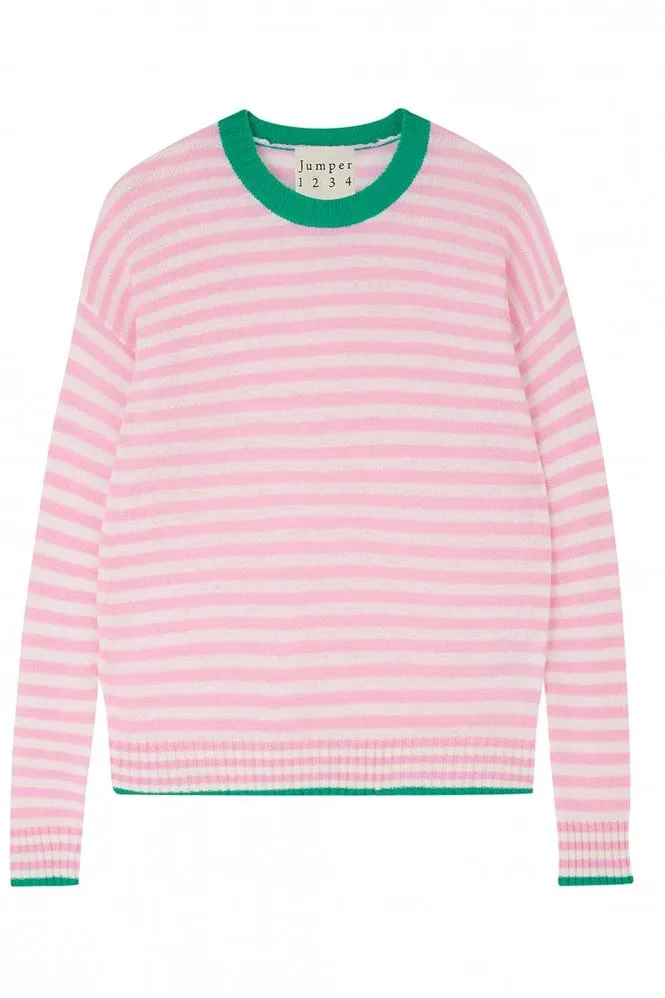 Tipped Crew in Pink Cream Stripe    